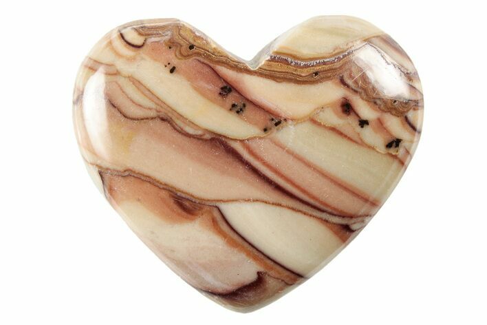 Polished Rolling Hills Dolomite Heart - Mexico #341960